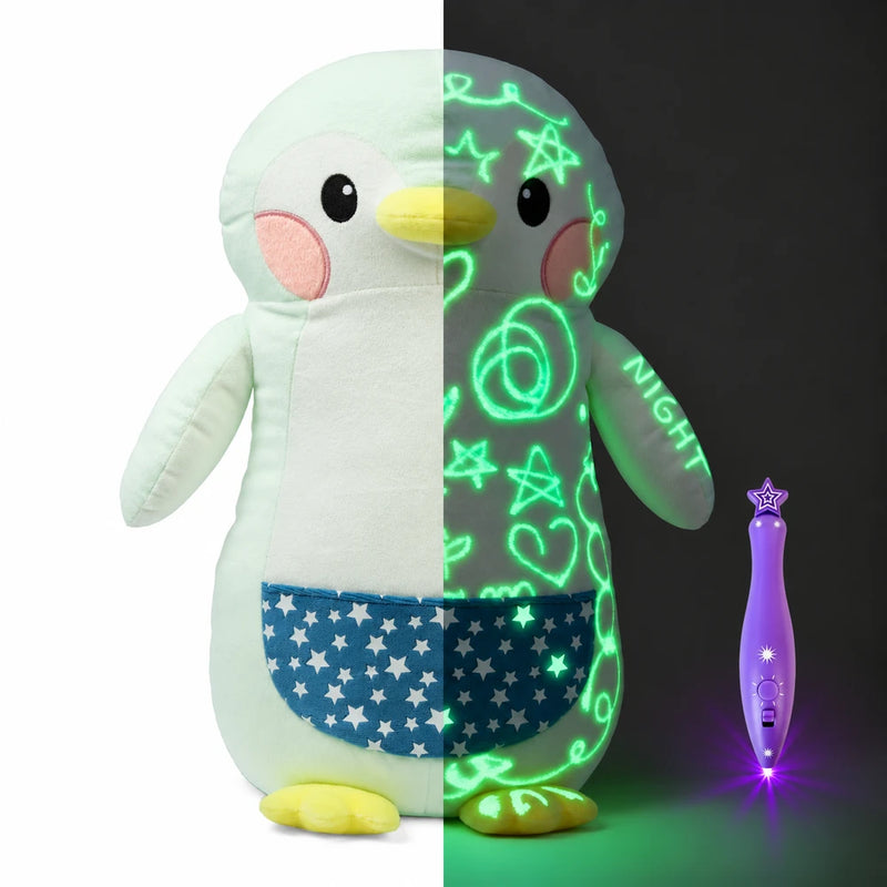 Light-Up Drawing Plush Toy – Draw, Glow & Redraw with Light Pen