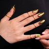 🔥 Last Day Sale | 925 Silver Plated Adjustable Punk Five Finger Nail Ring