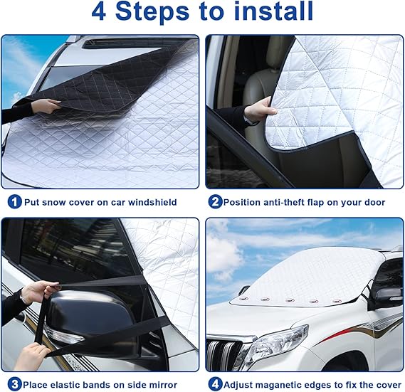 ANTI-SNOW & ANTI-FREEZE Elite 4-Layer Magnetic Car Cover 🚗 50% OFF