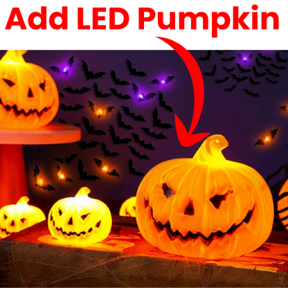 Add LED Halloween Pumpkin Lantern (5×4 Inch)
