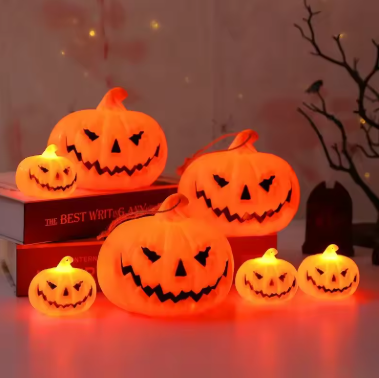 Add LED Halloween Pumpkin Lantern (5×4 Inch)