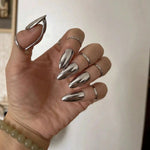 🔥 Last Day Sale | 925 Silver Plated Adjustable Punk Five Finger Nail Ring