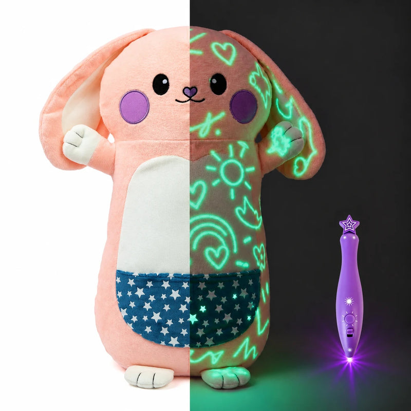 Light-Up Drawing Plush Toy – Draw, Glow & Redraw with Light Pen