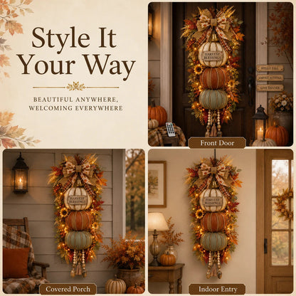 🔥 Last Day Sale | Lighted Stacked Pumpkin Fall Decor