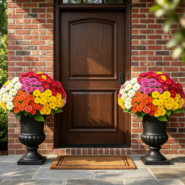 Outdoor Sunset Mums Set