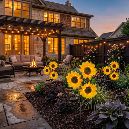 Solar Sunflower Glow Lights