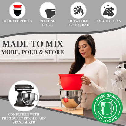🔥 Last Day Sale | 5 Quart Silicone Mixer Bowl Liners™