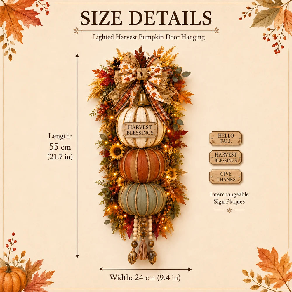 🔥 Last Day Sale | Lighted Stacked Pumpkin Fall Decor