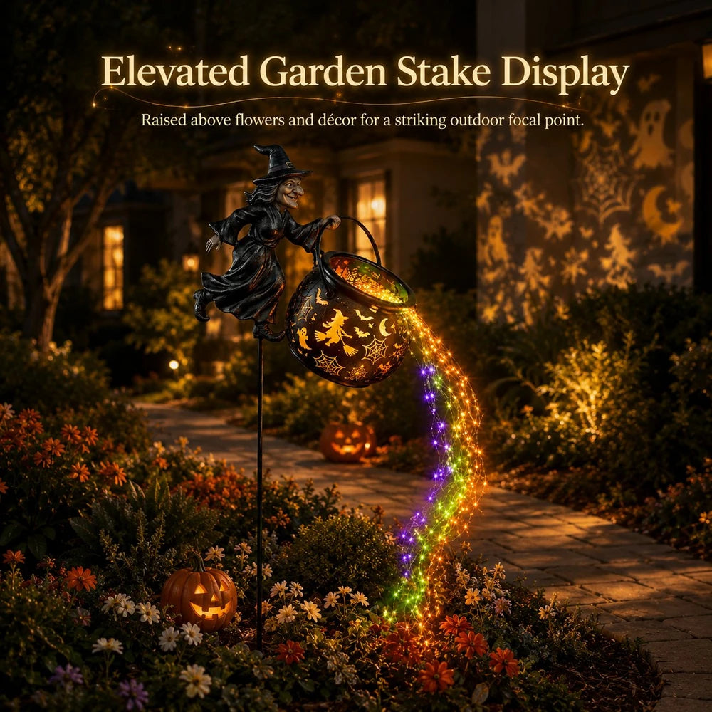 🔥 Last Day 49% OFF🎃 Halloween Witch Cauldron Garden Light