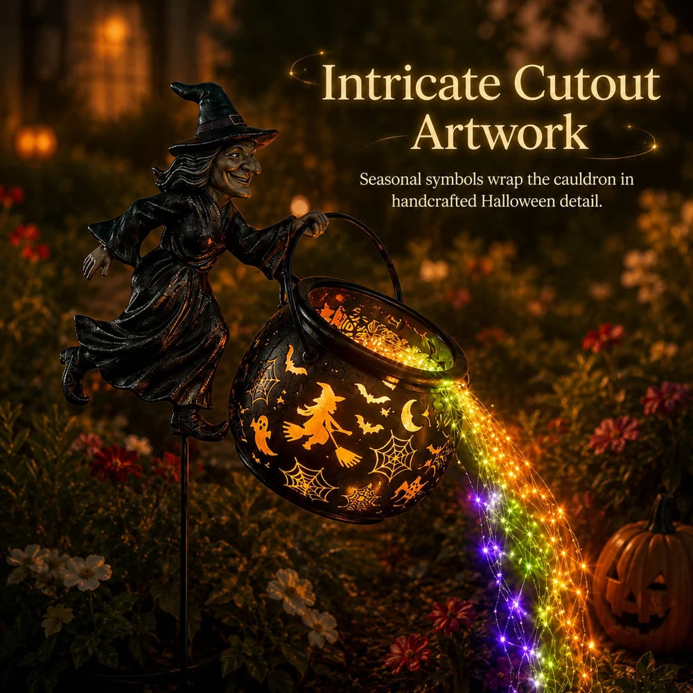 🔥 Last Day 49% OFF🎃 Halloween Witch Cauldron Garden Light