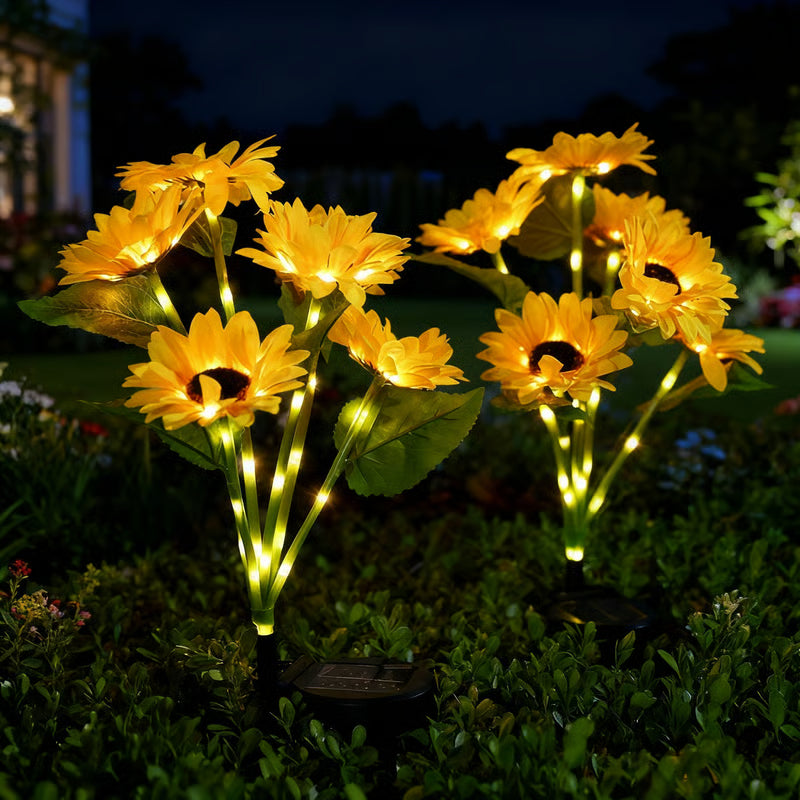 Solar Sunflower Glow Lights