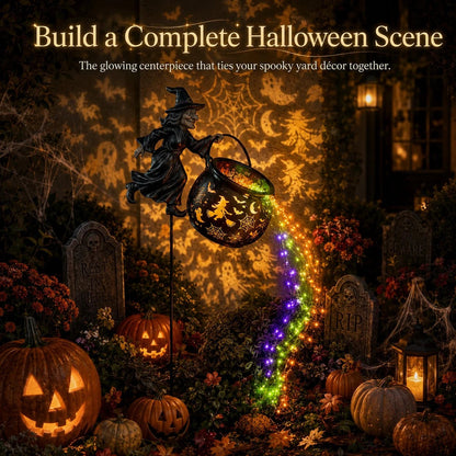 🔥 Last Day 49% OFF🎃 Halloween Witch Cauldron Garden Light