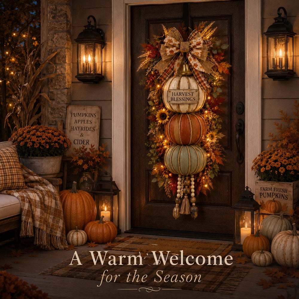 🔥 Last Day Sale | Lighted Stacked Pumpkin Fall Decor