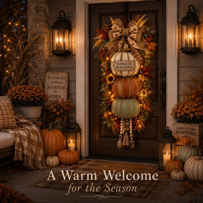 🔥 Last Day Sale | Lighted Stacked Pumpkin Fall Decor