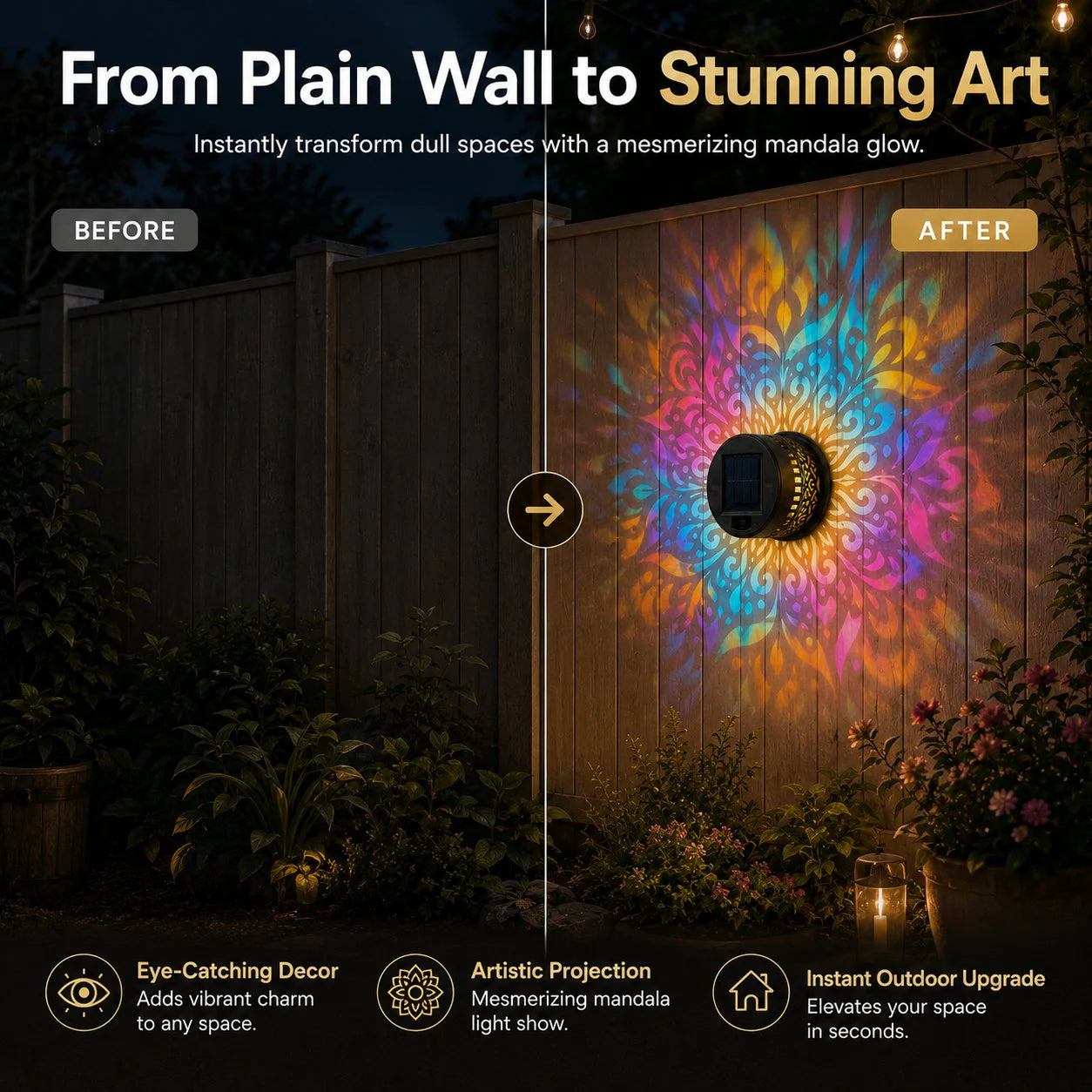 🔥 Last Day Sale | Gardena™ Mandala Solar Wall Light
